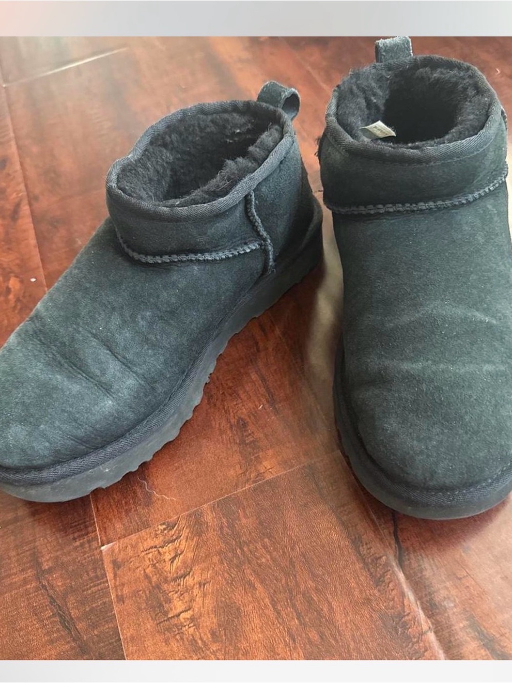 UGG Women's Black Classic Mini Suede Shearling Boots